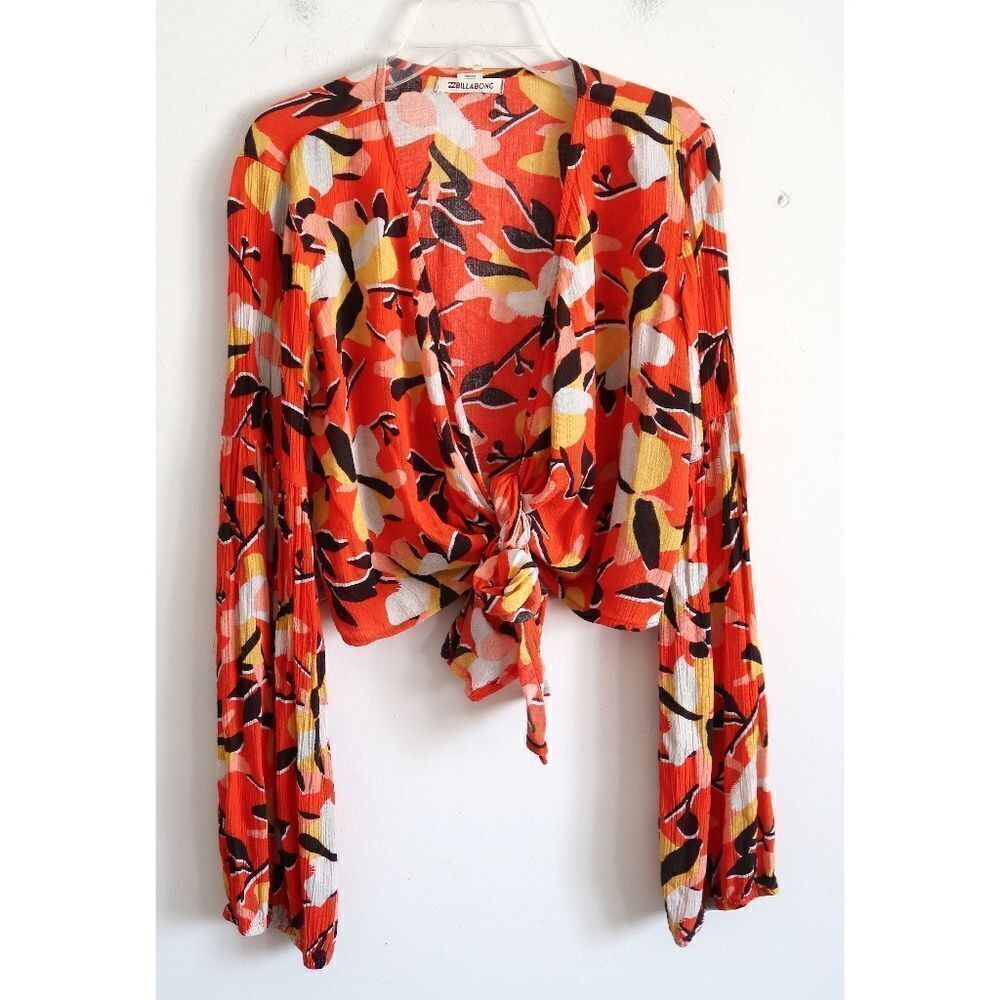 Billabong Colorful Long Sleeve Top - Size Small